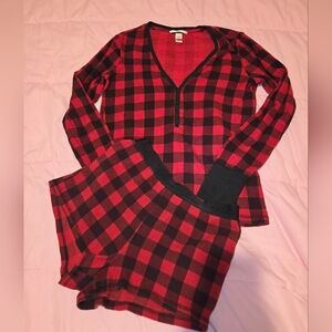 Victoria's Secret Buffalo Plaid Sexy Two Piece Pajama Set
